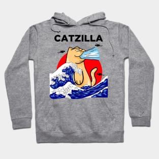 The Great Catzilla Japanese Hoodie